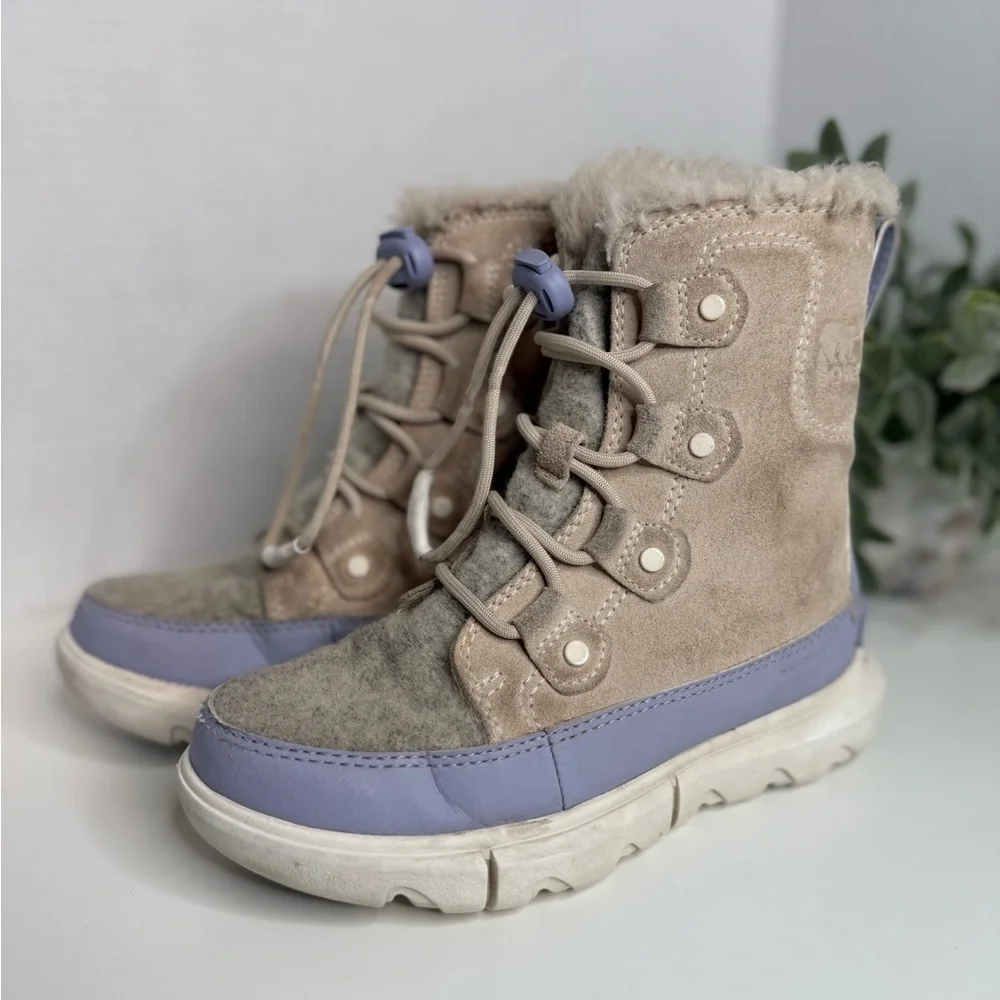 Sorel Youth Explorer Lace-Up Waterproof Cold-Weather Boots Size 1 Outdoor Snow